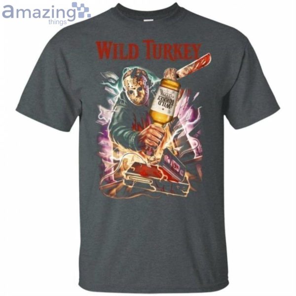 Jason Voorhees And Wild Turkey Bourbon Whisky Halloween T-Shirt Product Photo 2