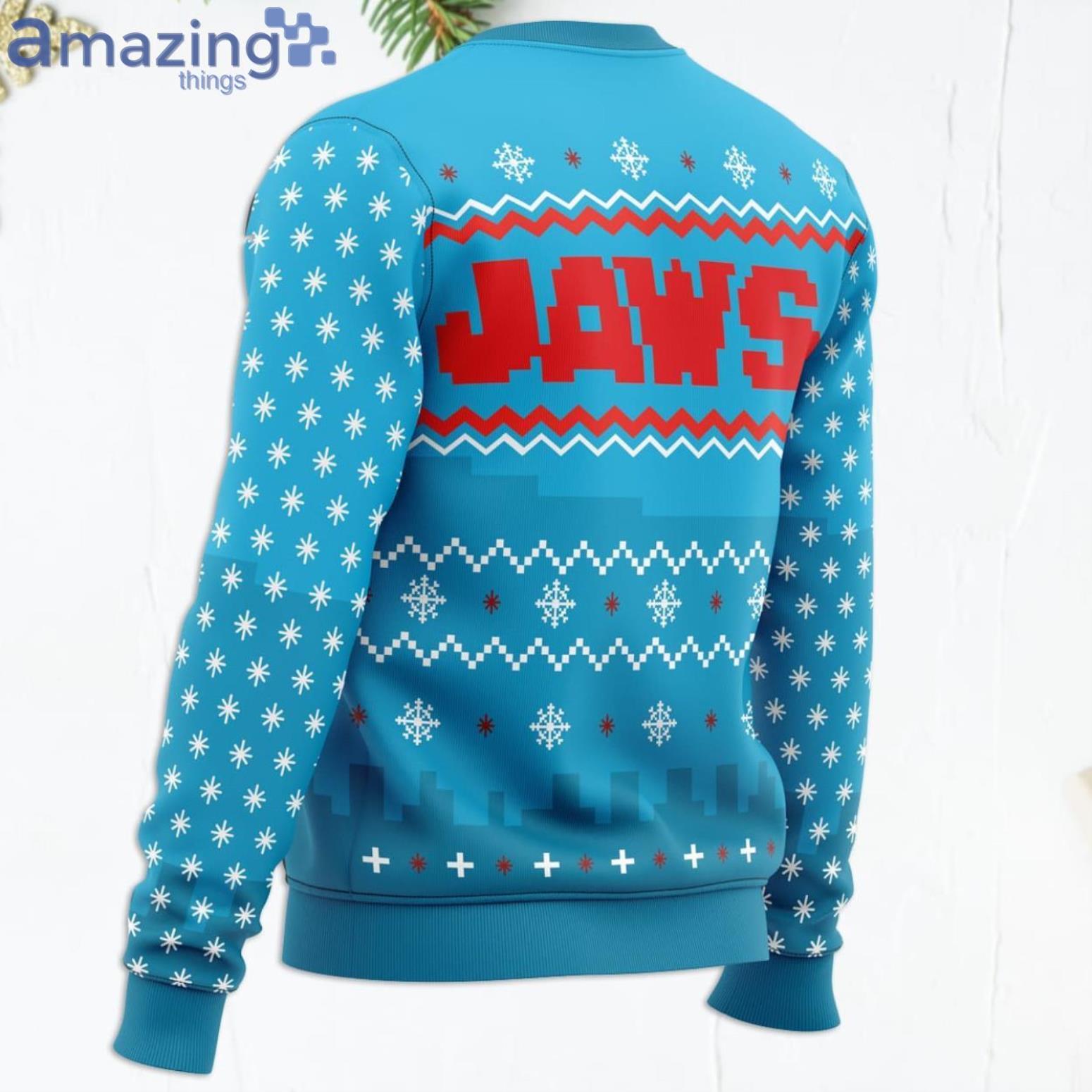 Jaws Funny Christmas Gift Ugly Christmas Sweater image Jaws Funny Christmas Gift Ugly Christmas Sweater Product Photo 3