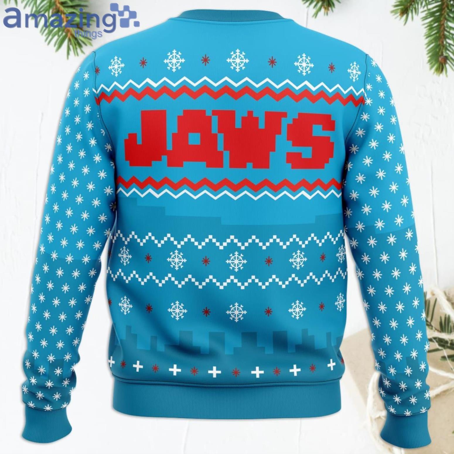 Jaws Funny Christmas Gift Ugly Christmas Sweater image Jaws Funny Christmas Gift Ugly Christmas Sweater Product Photo 4