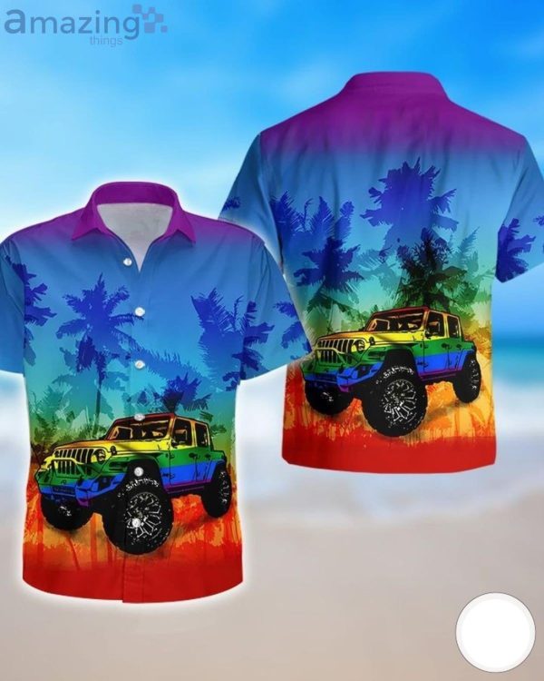 Jeep Lgbt Flag Beach Palm Best Gift Hawaiian Aloha Shirts Product Photo 2