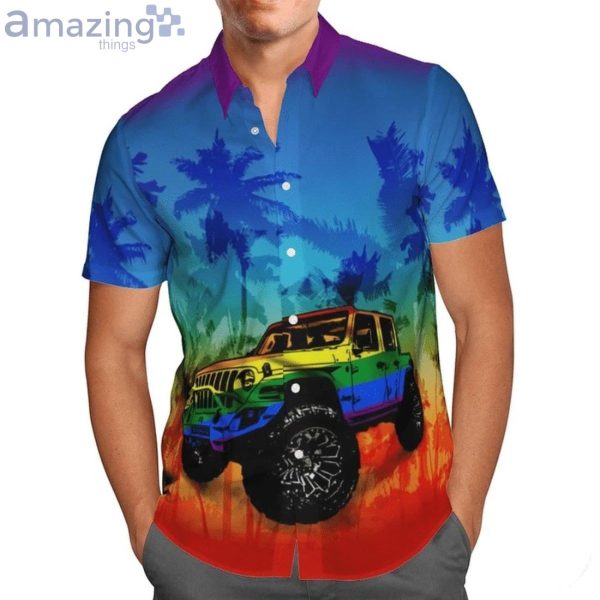 Jeep Lgbt Flag Beach Palm Best Gift Hawaiian Aloha Shirts Product Photo 1