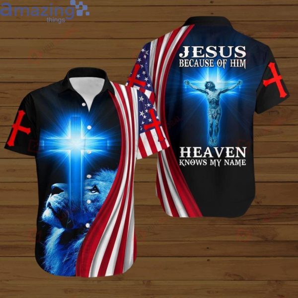 Jesus Because Of Him Heaven Hawaiian Shirt For Men And Womenproduct photo 1