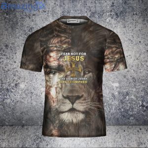 Jesus Lion Face 3D Shirt I Can Do All Things Jesus 3D T-Shirt Lion Shirt Product Photo 4