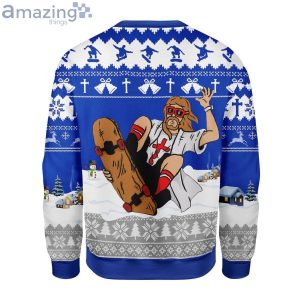Jesus Skateboarding Christmas Ugly Sweater Product Photo 2