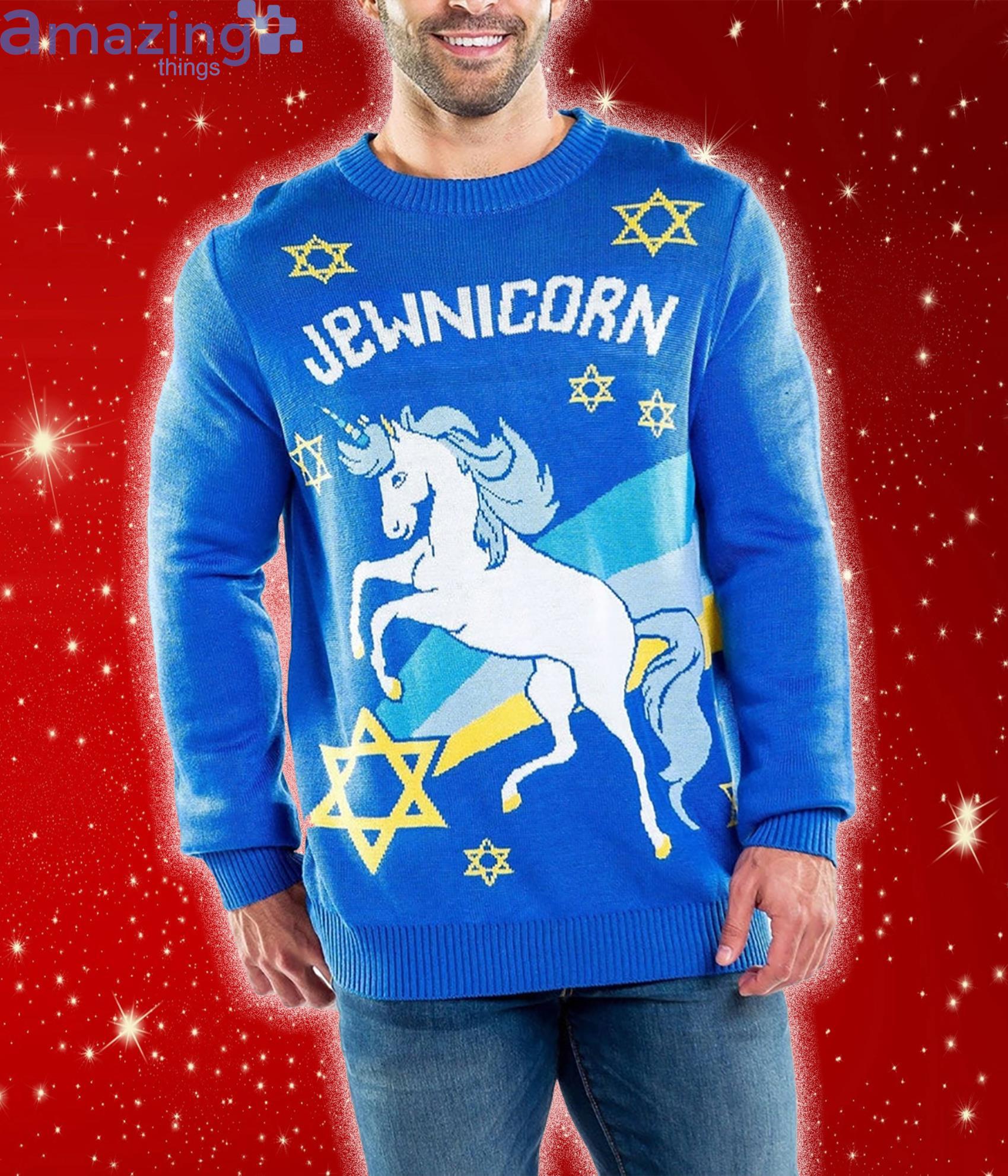 Jewnicorn Star Christmas Ugly Sweater Product Photo 1 Jewnicorn Star Christmas Ugly Sweater Product Photo 1