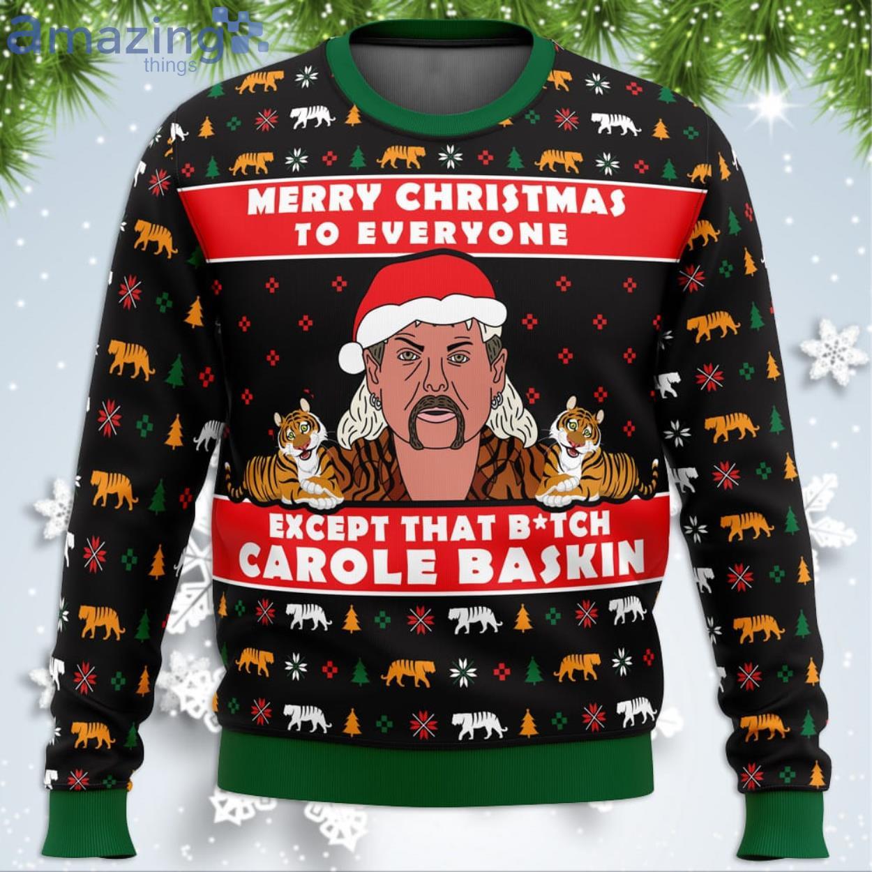 Joe Exotic Tiger King Funny Christmas Gift Ugly Christmas Sweater Product Photo 1