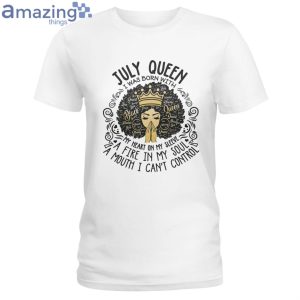 July Black Queen My Heart On My Sleeve Ladies T-Shirt Product Photo 1
