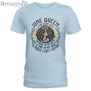 June Black Queen My Heart On My Sleeve Ladies T-Shirt Product Photo 4