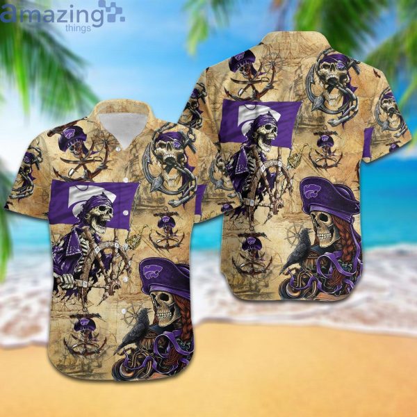 Kansas State Wildcats Pirates Fans Pirates Skull Hawaiian Shirtproduct photo 1