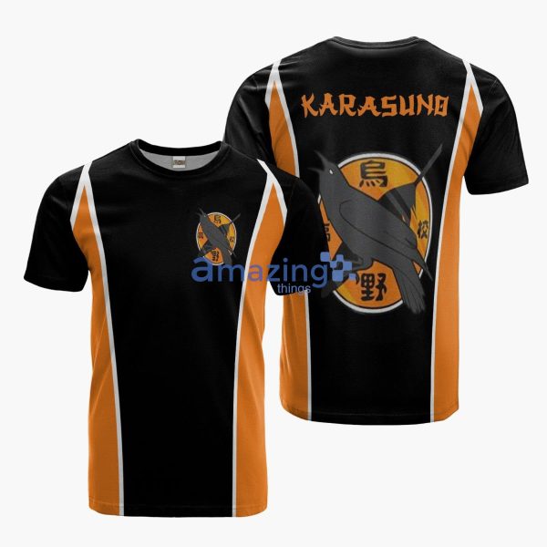 Karasuno High Haikyuu Uniform Cosplay Costume Anime Merch Printed 3D T-Shirt Product Photo 1