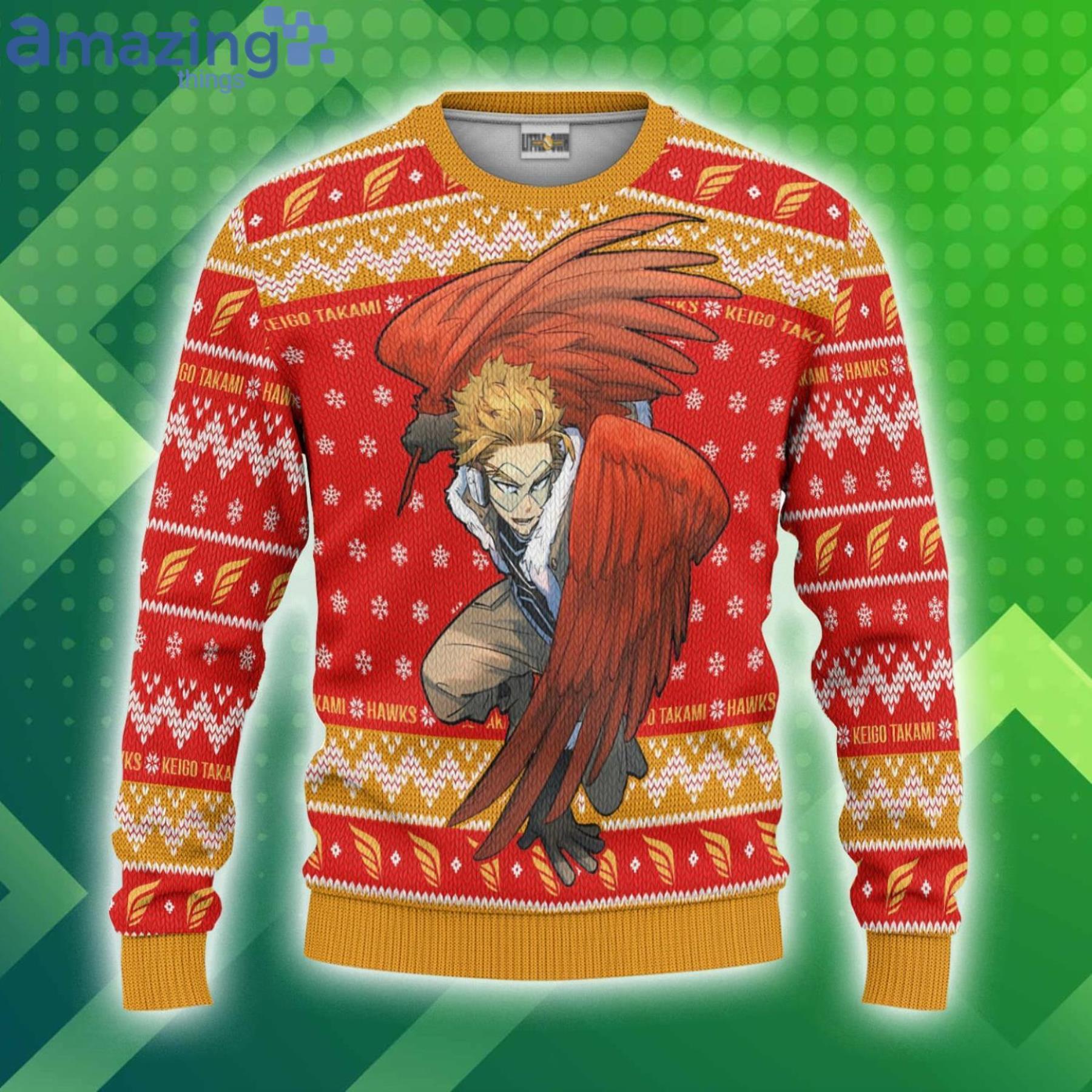 Keigo Takami Christmas Ugly Sweater My Hero Academia Custom Hawks Product Photo 1