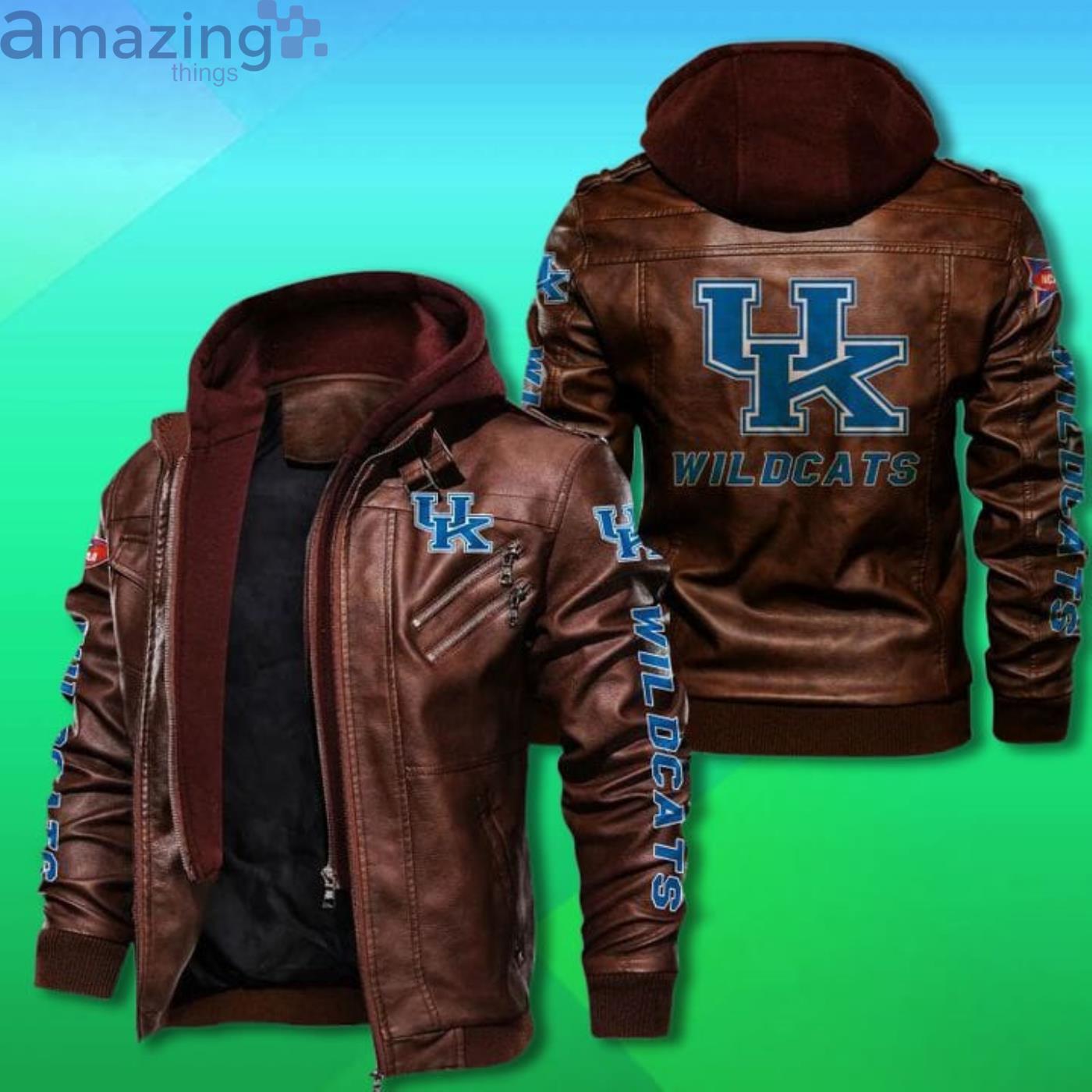 Kentucky wildcats leather clearance jacket