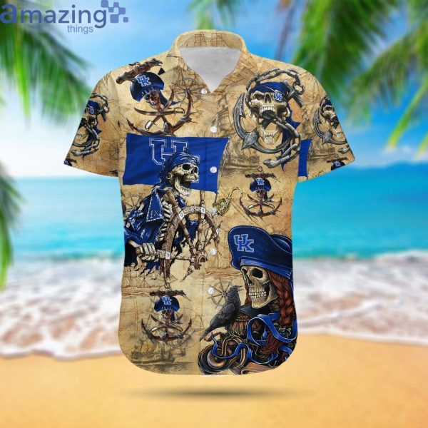 Kentucky Wildcats Pirates Fans Pirates Skull Hawaiian Shirtproduct photo 2