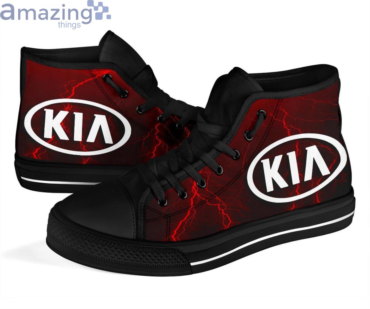 Kia Thunder and Lightning Red High Top Shoes image Kia Thunder and Lightning Red High Top Shoes Product Photo 4