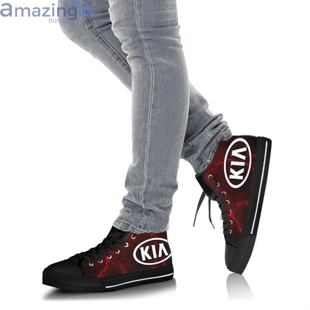 Kia Thunder and Lightning Red High Top Shoes image Kia Thunder and Lightning Red High Top Shoes Product Photo 5