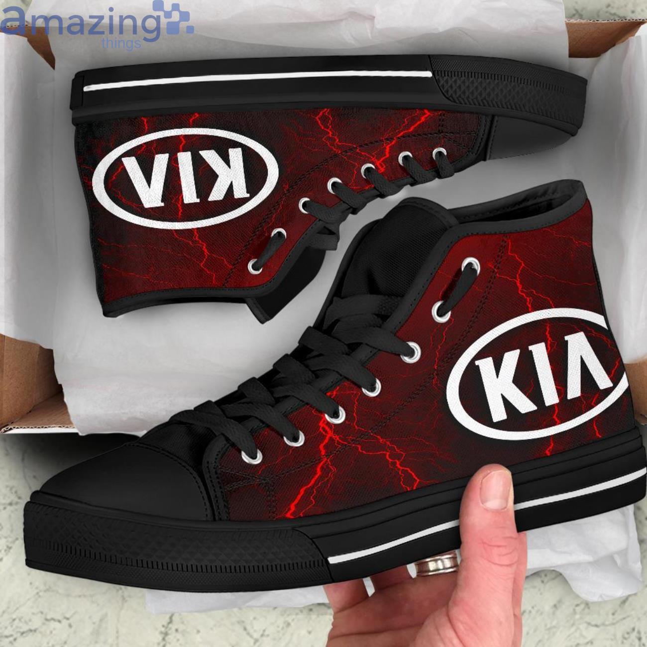 Kia Thunder and Lightning Red High Top Shoes image Kia Thunder and Lightning Red High Top Shoes Product Photo 6