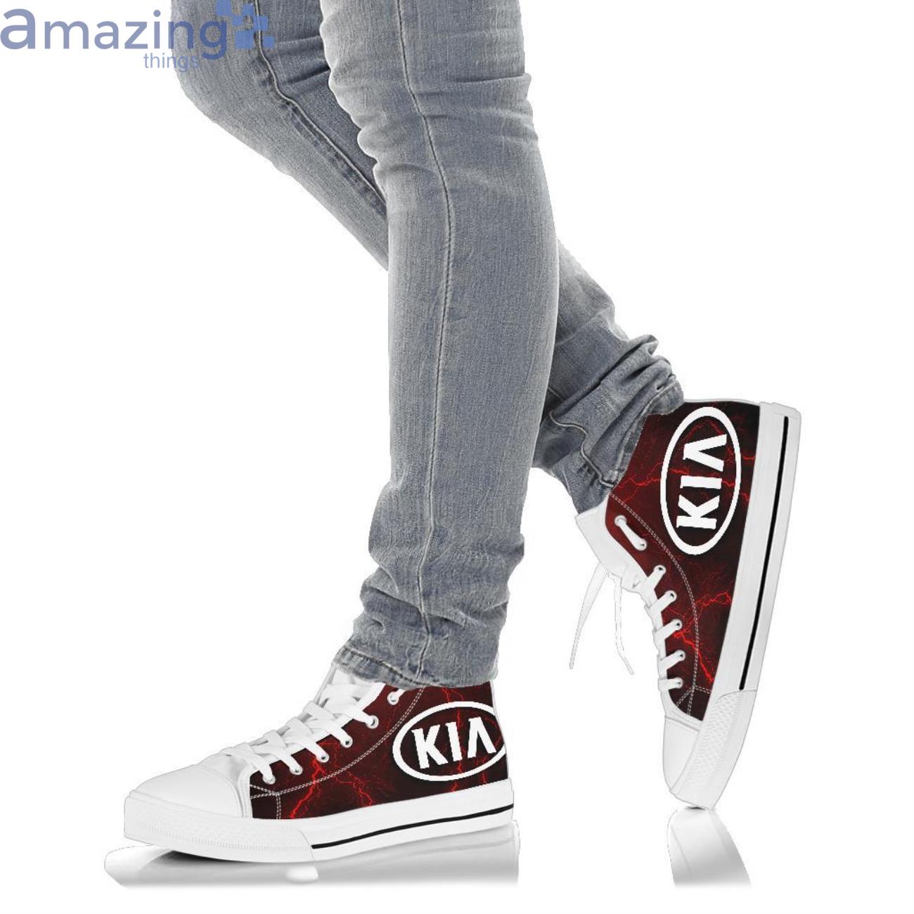 Kia Thunder and Lightning Red High Top Shoes image Kia Thunder and Lightning Red High Top Shoes Product Photo 10