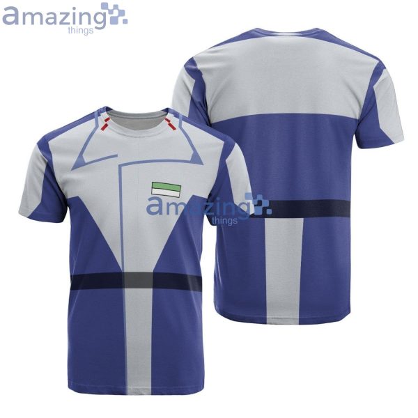 Kira Yamato Cosplay Costume Mobile Suit Gundam Anime Merch Printed 3D T-Shirt Product Photo 1