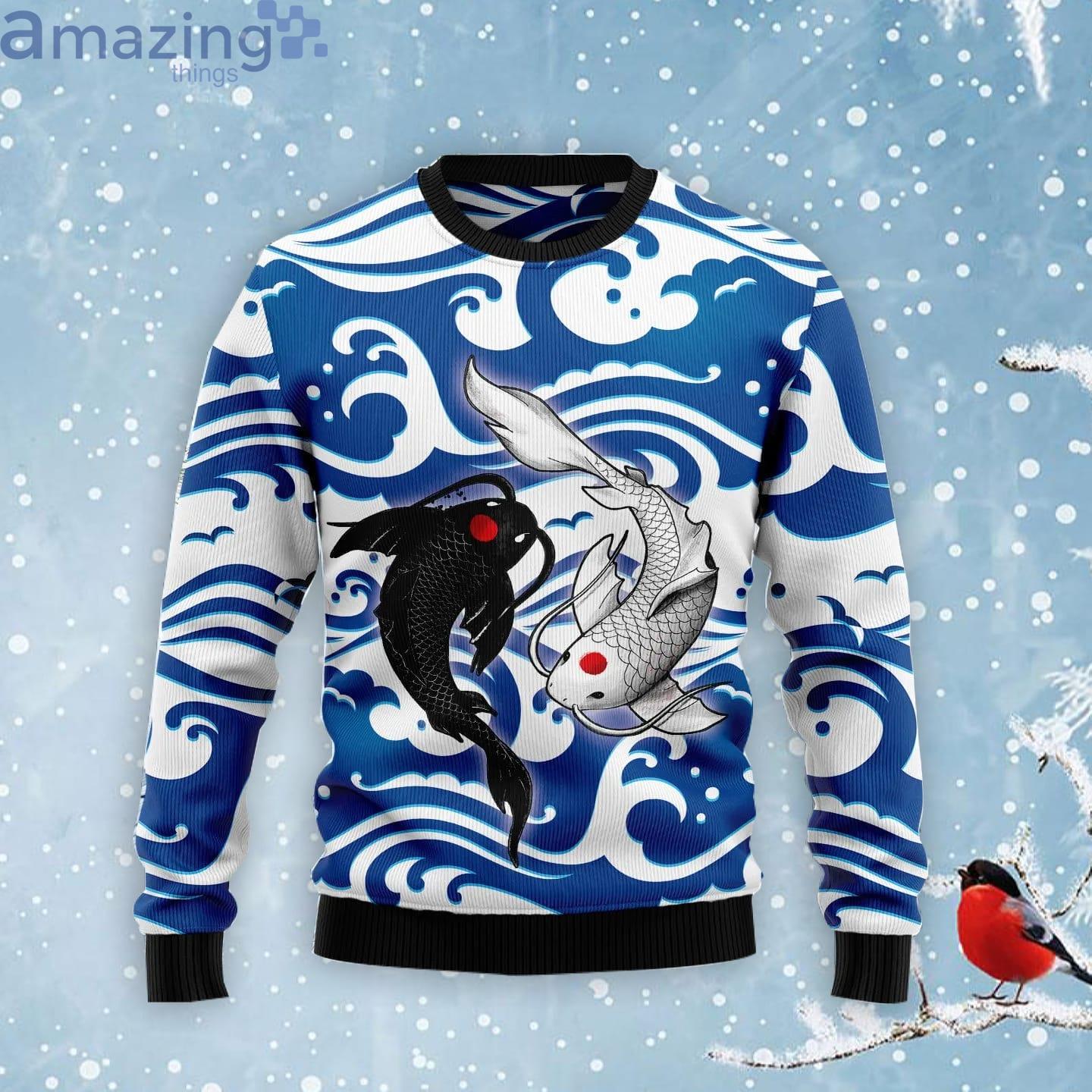 Koi Yin Yang Ugly Christmas Sweater Product Photo 1 Koi Yin Yang Ugly Christmas Sweater Product Photo 1