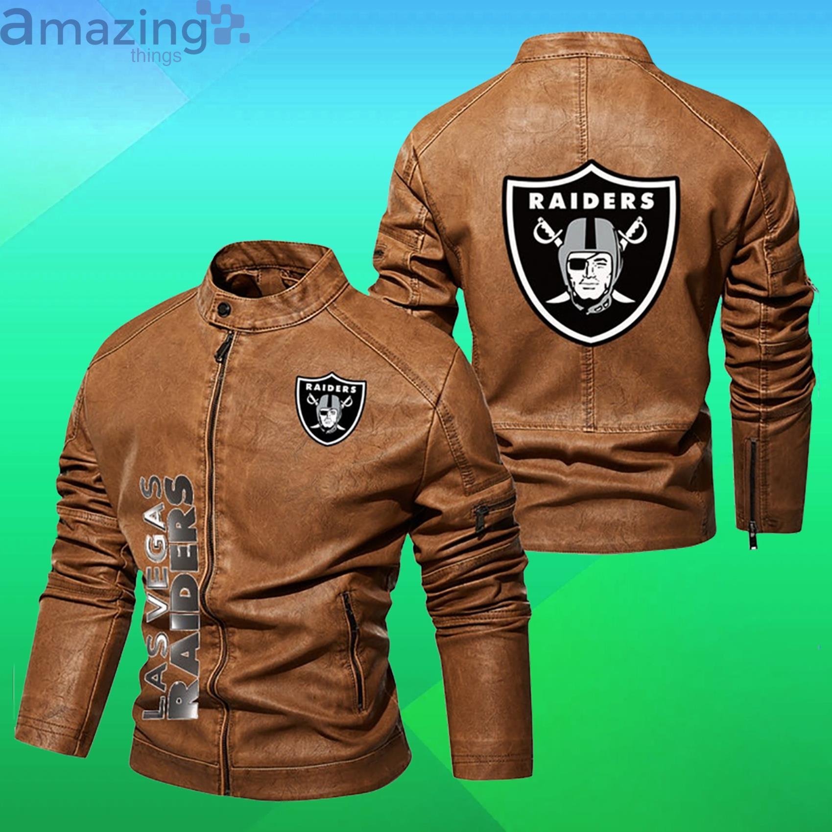 NFL Oakland Raiders Leather Jacket Hat Men And Women For Fans Gift