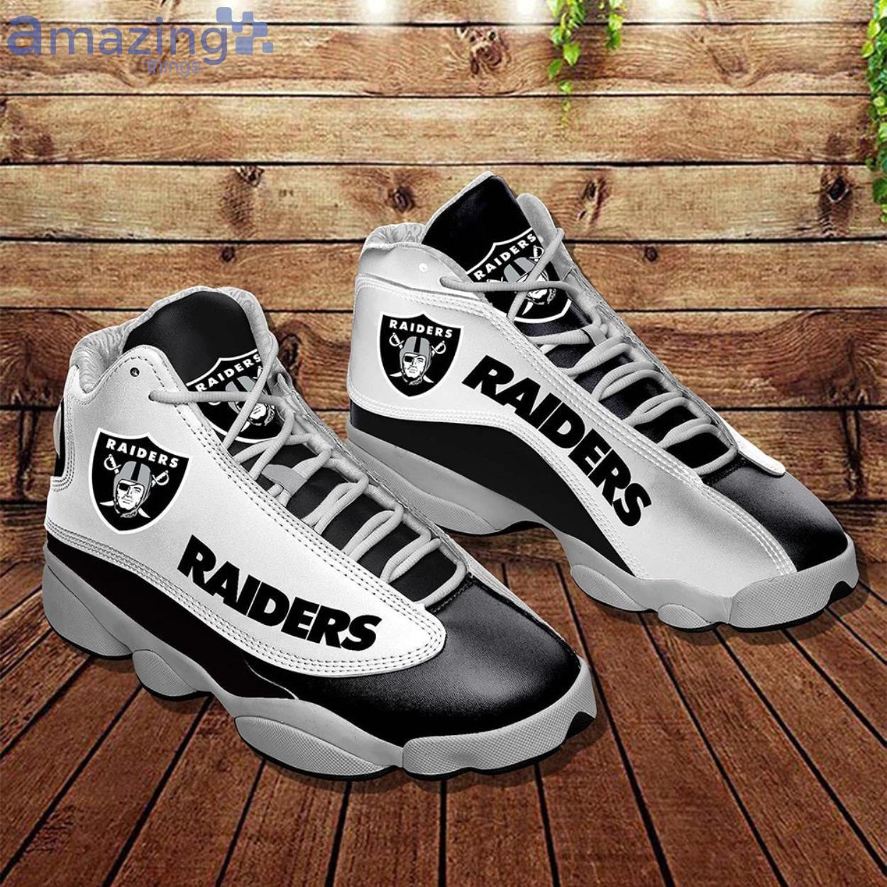 Las Vegas Raiders Air Jordan 13 Sneakers, Raiders NFL Gifts - Reallgraphics