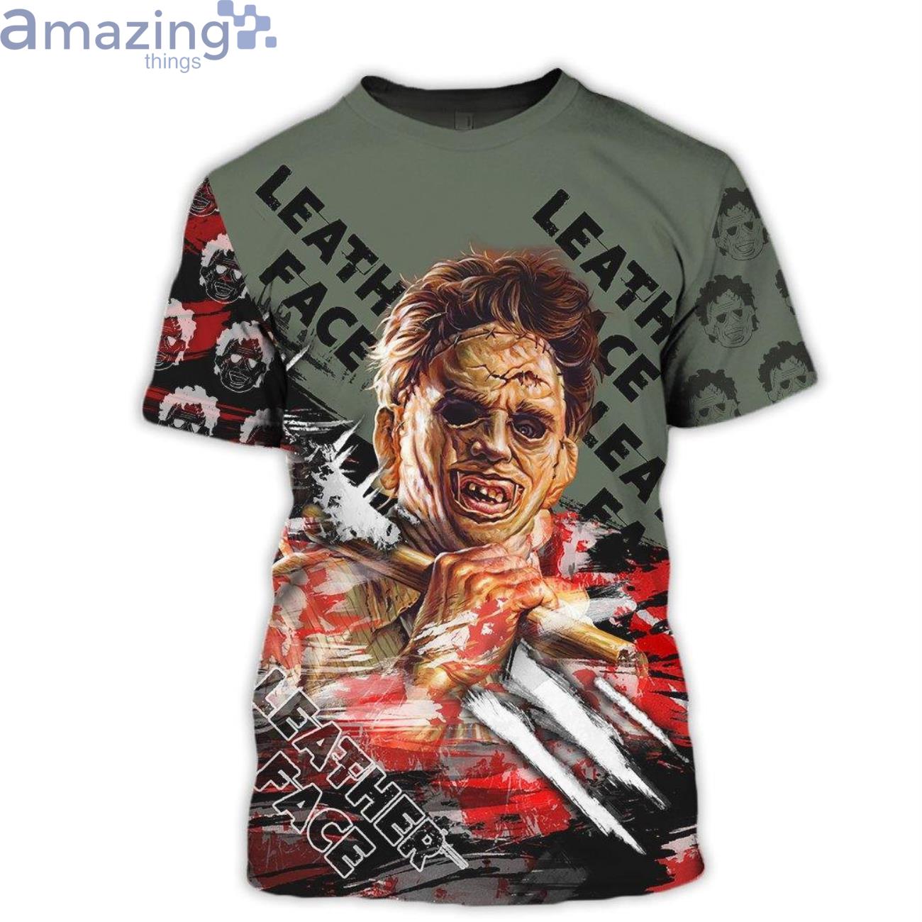 Leather Face Halloween 3D T-Shirt Product Photo 1