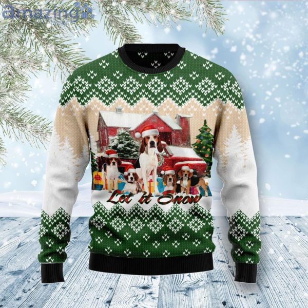 Let It Snow Family Dog Christmas Ugly Sweater Product Photo 1