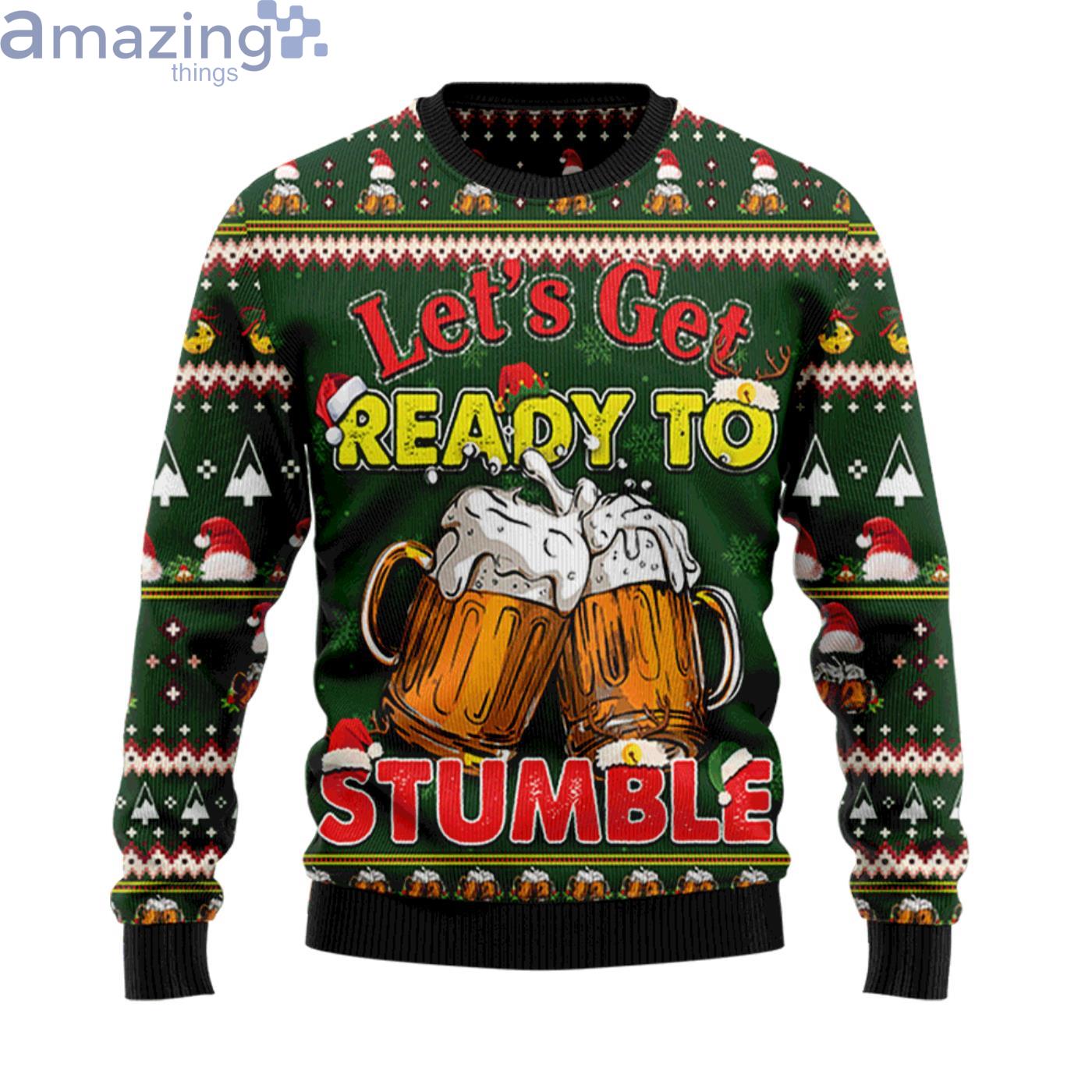 Lets Get Ready To Stumble Beers Christmas Ugly Sweater Product Photo 1