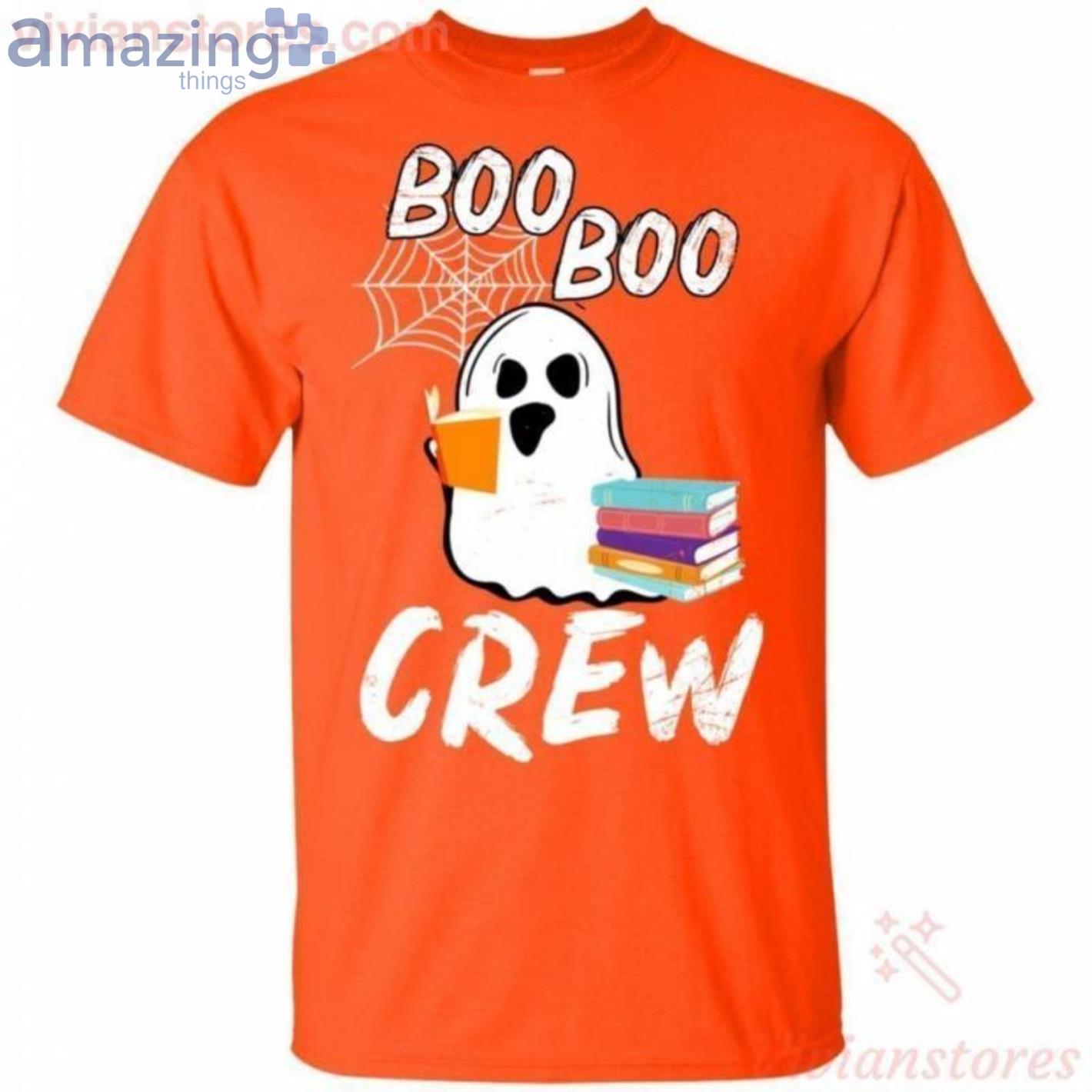 Librarian Ghost Boo Boo Crew Halloween T Shirt image Librarian Ghost Boo Boo Crew Halloween T-Shirt Product Photo 2