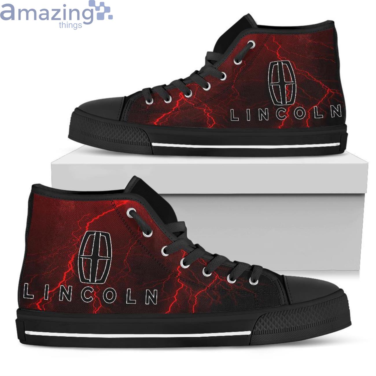 Lincoln Thunder and Lightning Red High Top Shoes Product Photo 1