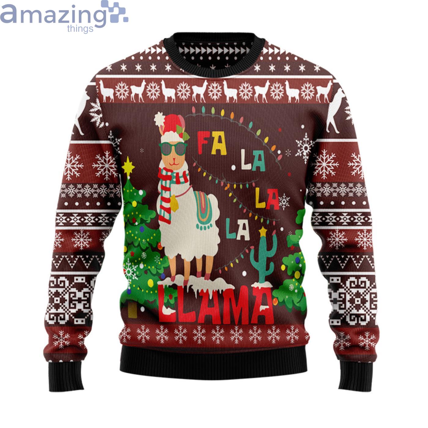 Fa La La Llama Ugly Christmas Sweater Funny Xmas Youth Kids Girls