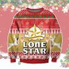 Lone Star National Beer Of Texas Wool Ugly Sweater