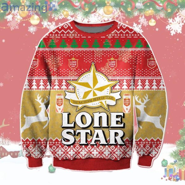 Lone Star National Beer Of Texas Wool Ugly Sweaterproduct photo 1