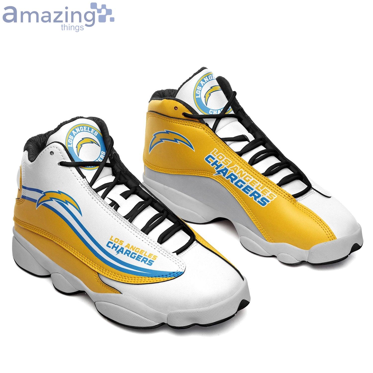Los Angeles Chargers Fans Air Jordan 13 Sneaker Shoes For Fans image Los Angeles Chargers Fans Air Jordan 13 Sneaker Shoes For Fans Product Photo 2