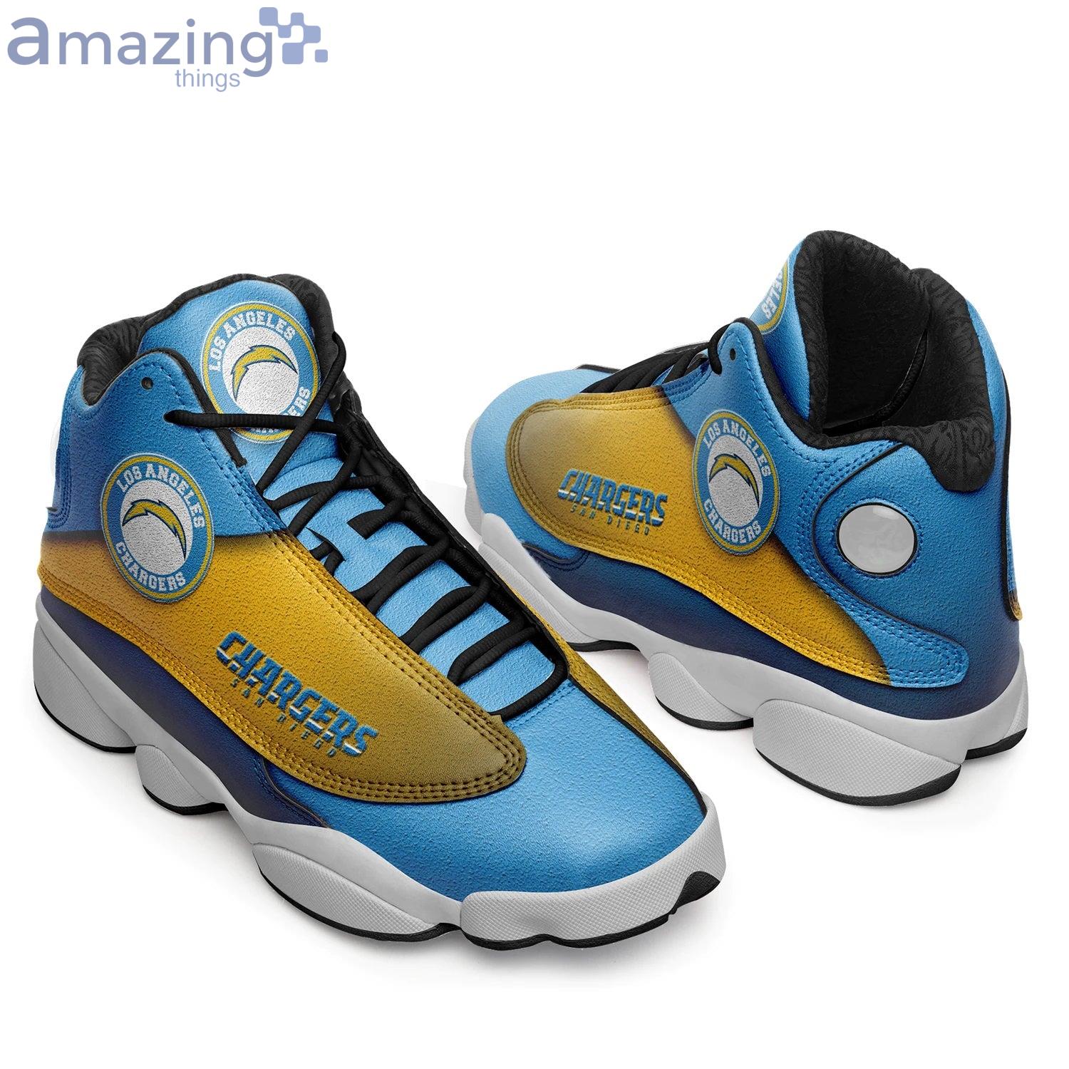 Los Angeles Chargers Fans Blue Air Jordan 13 Sneaker Shoes For Fans Product Photo 1