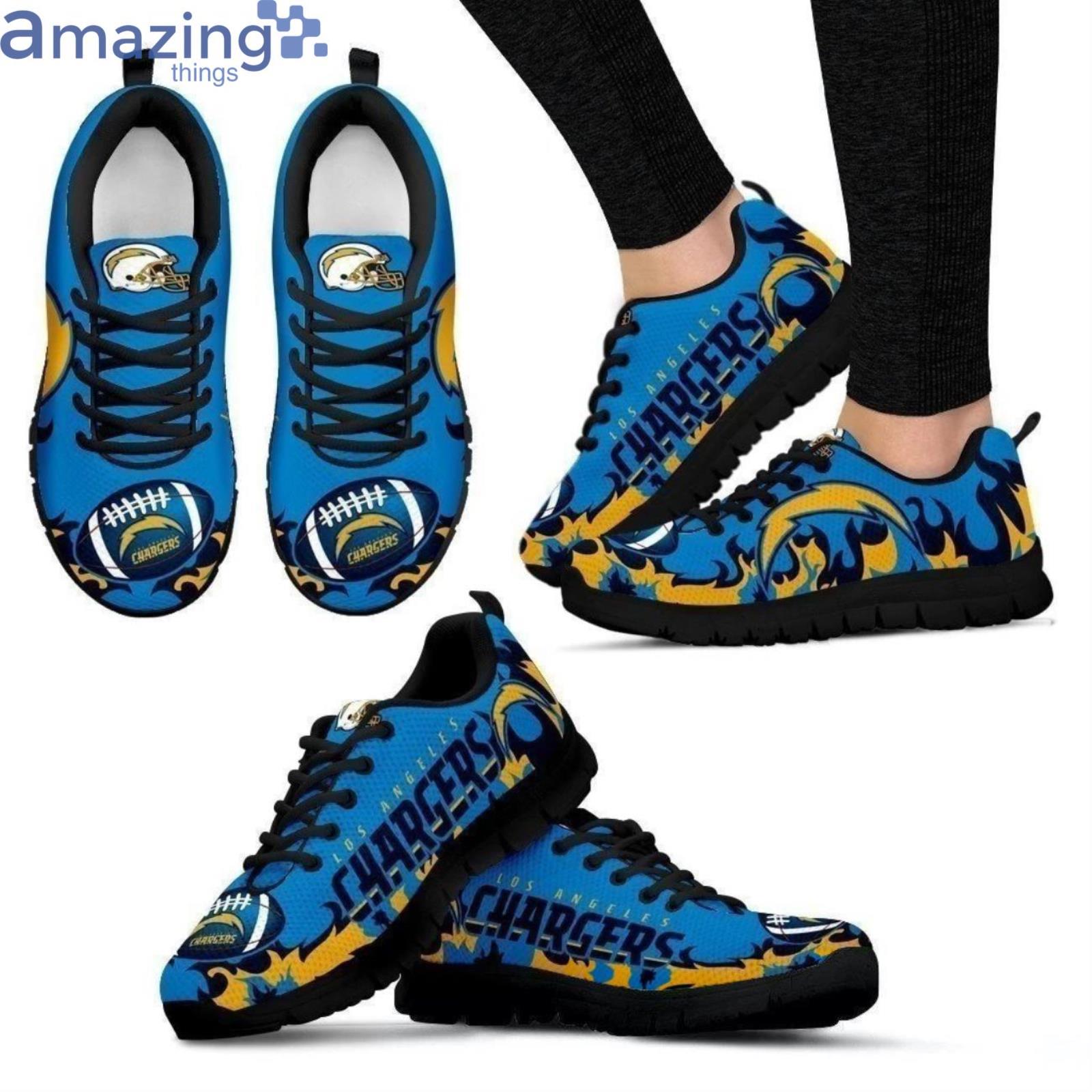 Los Angeles Chargers Sneakers Shoes For Fans image Los Angeles Chargers Sneakers Shoes For Fans Product Photo 2