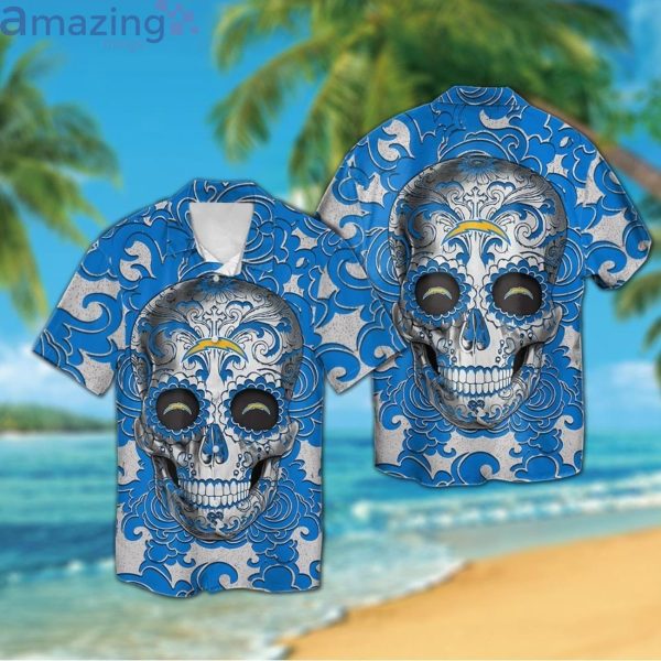 Los Angeles Chargers SugarSkull Fans Hawaiian Shirt For Men Womenproduct photo 1