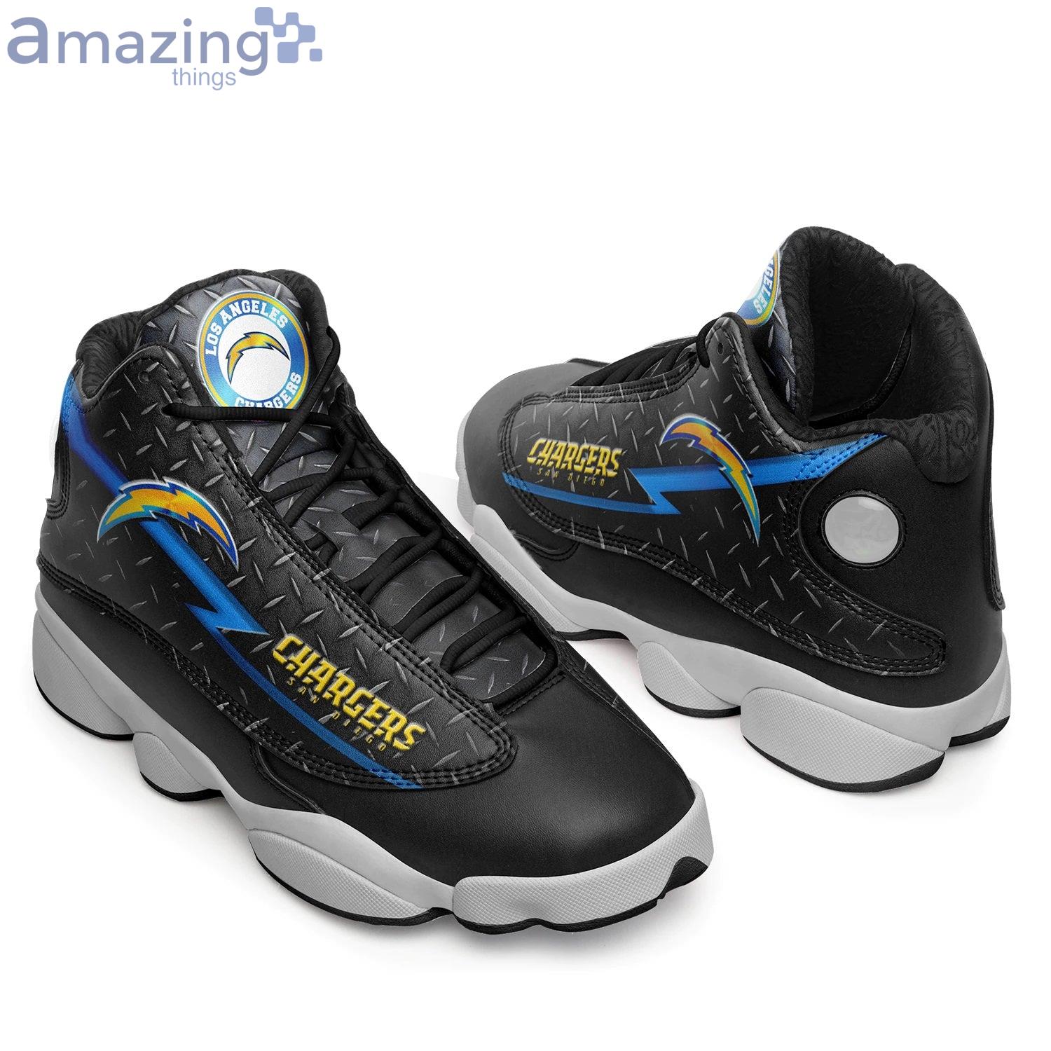 Los Angeles Chargers Team Air Jordan 13 Sneaker Shoes Product Photo 1