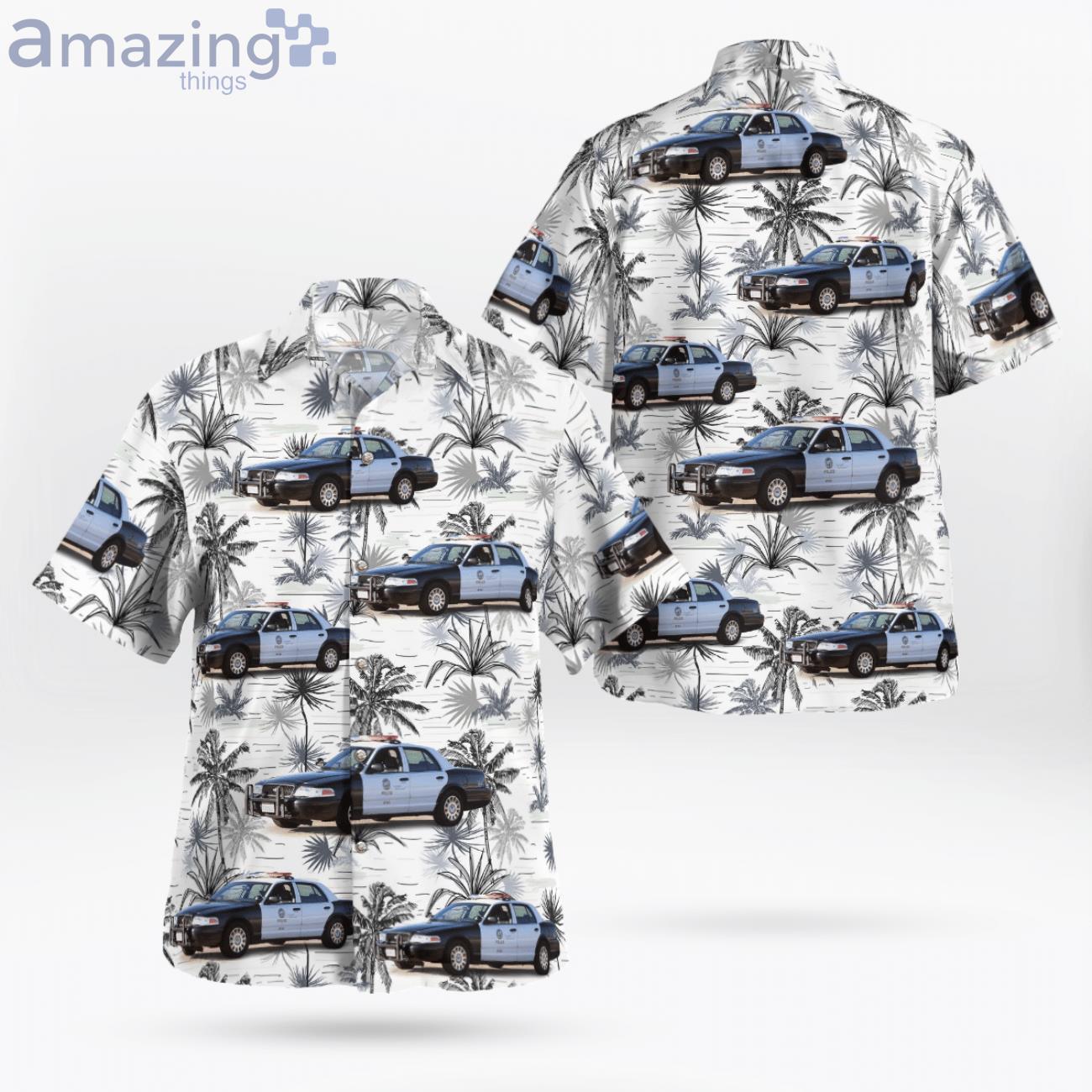 Los Angeles Police Department Ford Crown Victoria Police Interceptor Hawaiian Shirt image Los Angeles Police Department Ford Crown Victoria Police Interceptor Hawaiian Shirt Product Photo 1