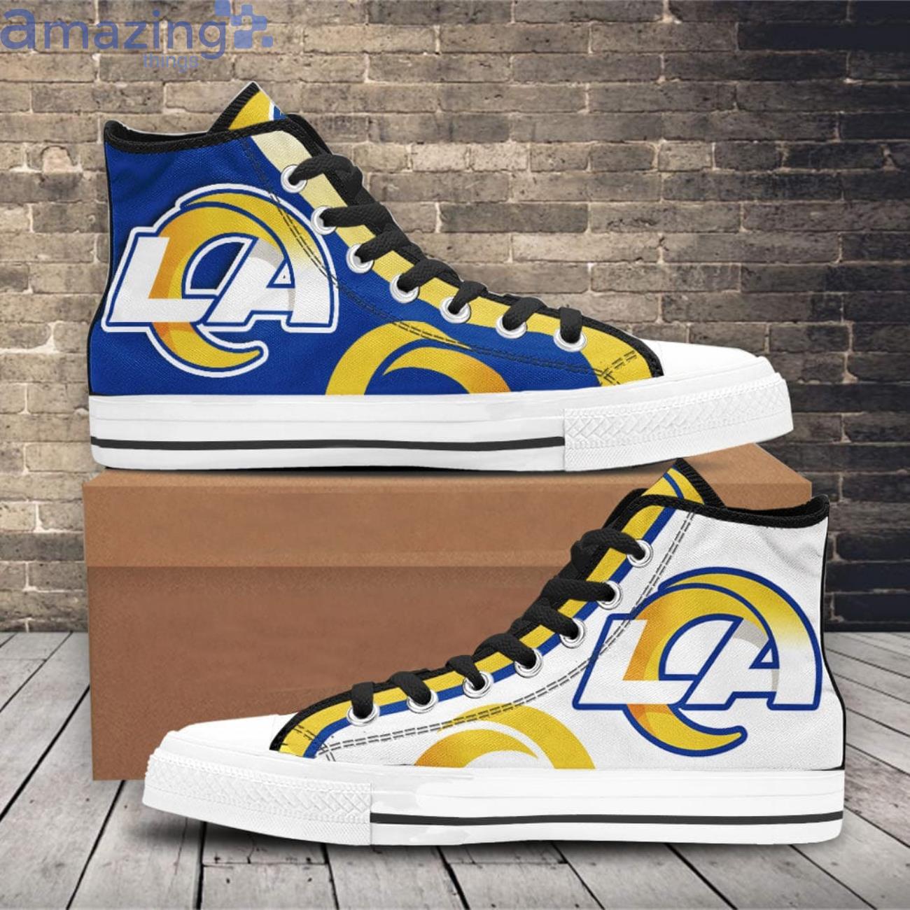 Los Angeles Rams Mix Team Sport Lover High Top Shoes Product Photo 1 Los Angeles Rams Mix Team Sport Lover High Top Shoes Product Photo 1