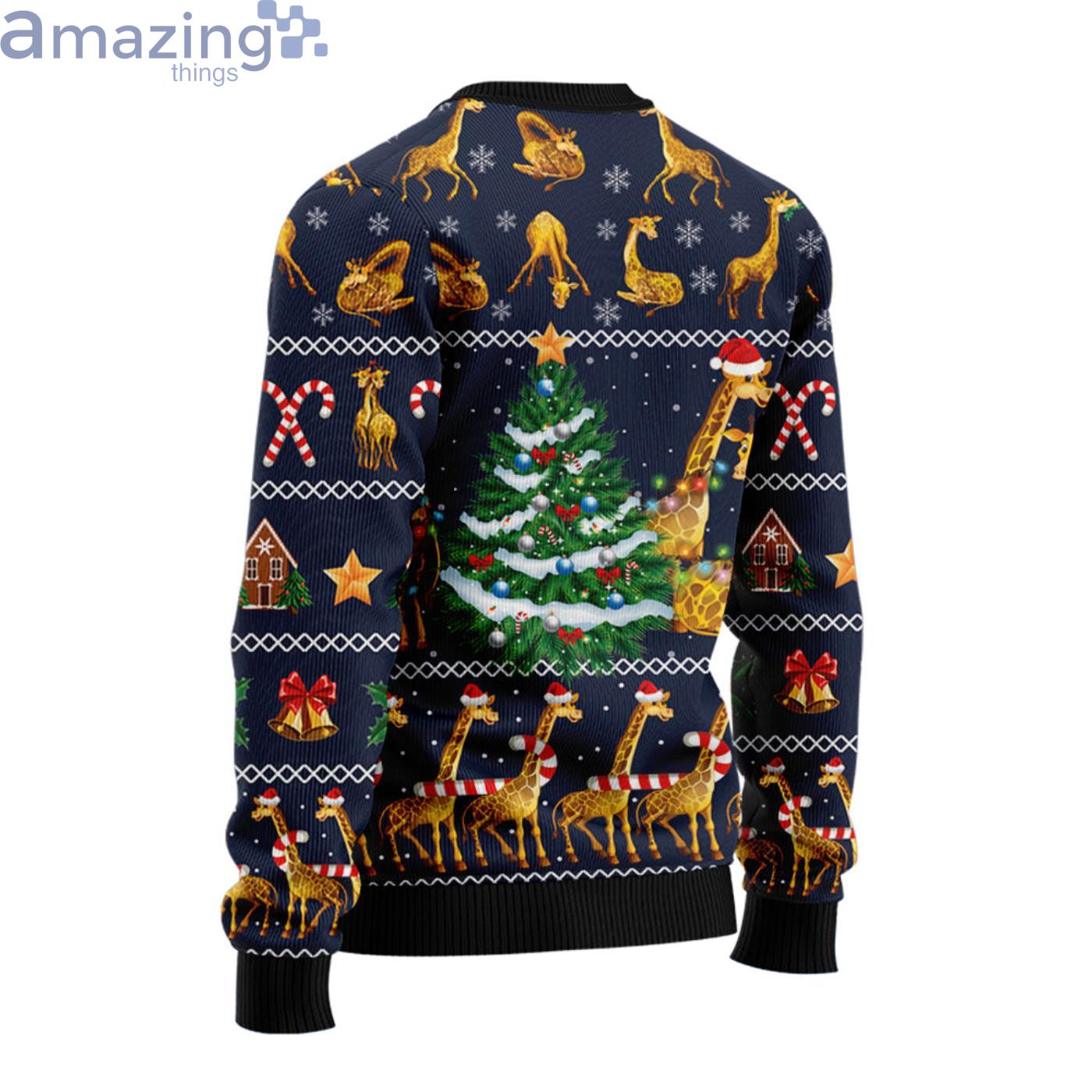 Love Giraffe Christmas Ugly Sweater image Love Giraffe Christmas Ugly Sweater Product Photo 2