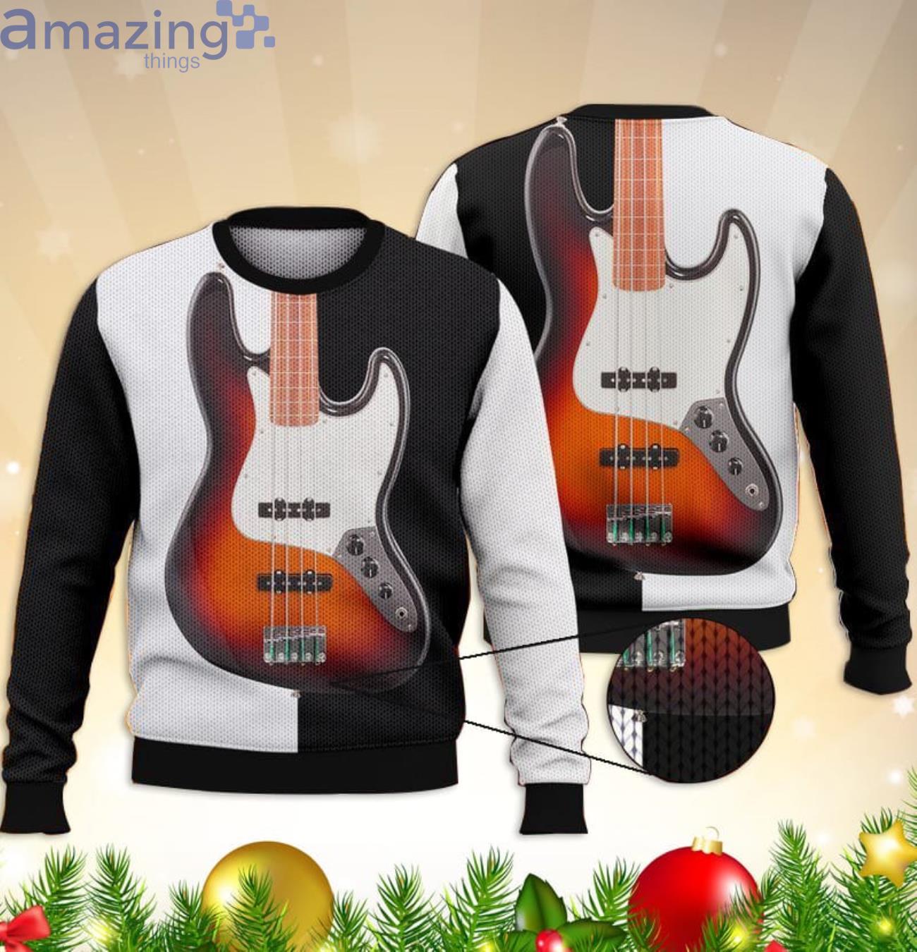 Love Guitar Bass All Over Print 3D Sweater Product Photo 1 Love Guitar Bass All Over Print 3D Sweater Product Photo 1