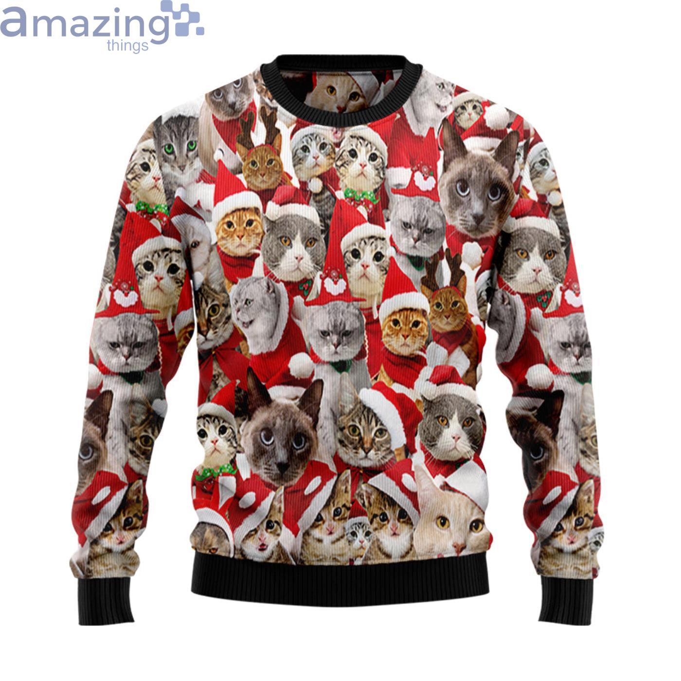 Lovely Cats Christmas Ugly Sweater Product Photo 1