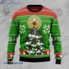 Lovely German Shepherd Dog On Snow Made Pine Tree Ugly Christmas Sweater