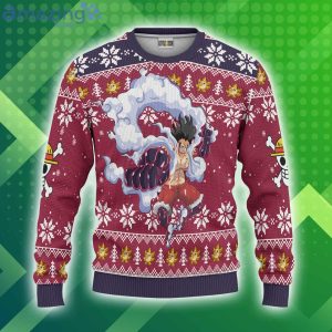 Luffy Snake Man Christmas Ugly Sweater One Piece Custom Anime 3D Sweater Product Photo 1