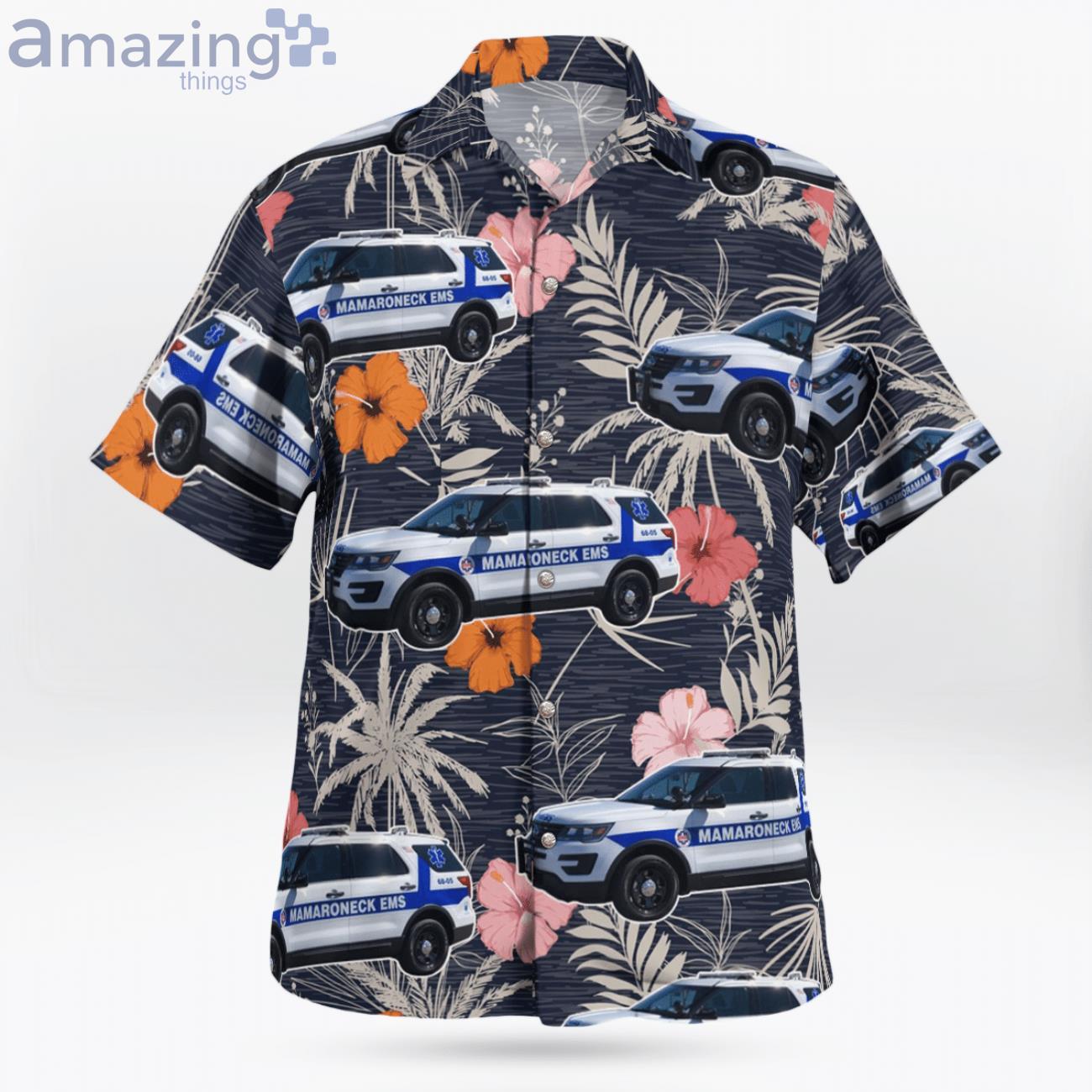 Mamaroneck New York Mamaroneck Ems Ford Utility Interceptor Fly Car Hawaiian Shirt image Mamaroneck New York Mamaroneck Ems Ford Utility Interceptor Fly Car Hawaiian Shirt Product Photo 2