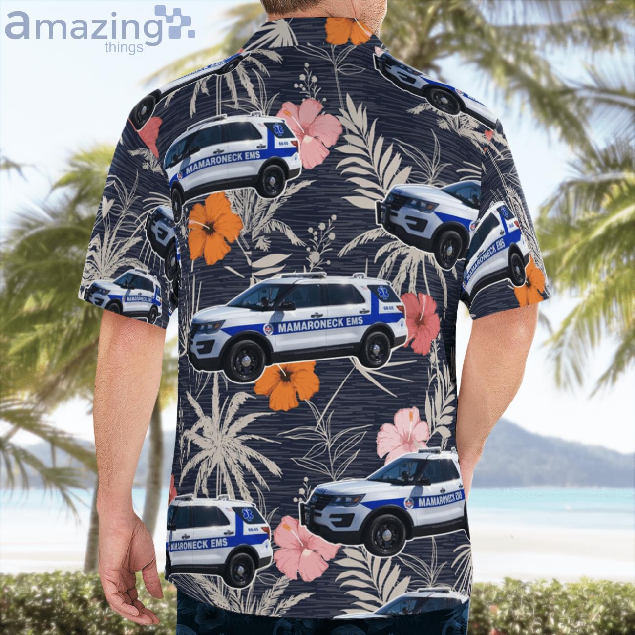 Mamaroneck New York Mamaroneck Ems Ford Utility Interceptor Fly Car Hawaiian Shirt image Mamaroneck New York Mamaroneck Ems Ford Utility Interceptor Fly Car Hawaiian Shirt Product Photo 4
