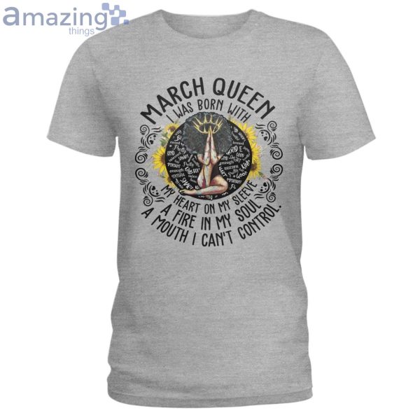 March Black Queen My Heart On My Sleeve Ladies T-Shirt Product Photo 2