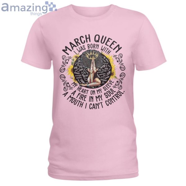 March Black Queen My Heart On My Sleeve Ladies T-Shirt Product Photo 3