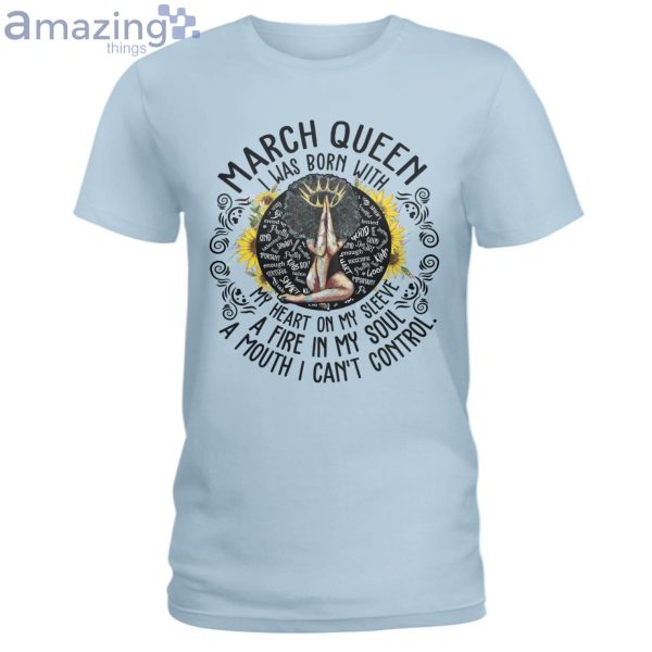 March Black Queen My Heart On My Sleeve Ladies T-Shirt Product Photo 4